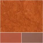 Bichroma Red pigment powder with swatches for artistic and design applications.