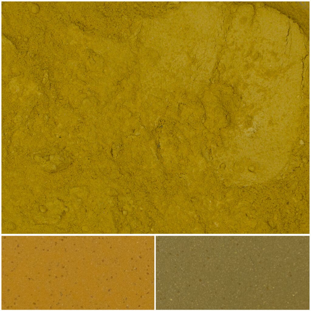 Vibrant Bichroma Yellow pigment showcasing rich hues for artistic applications.