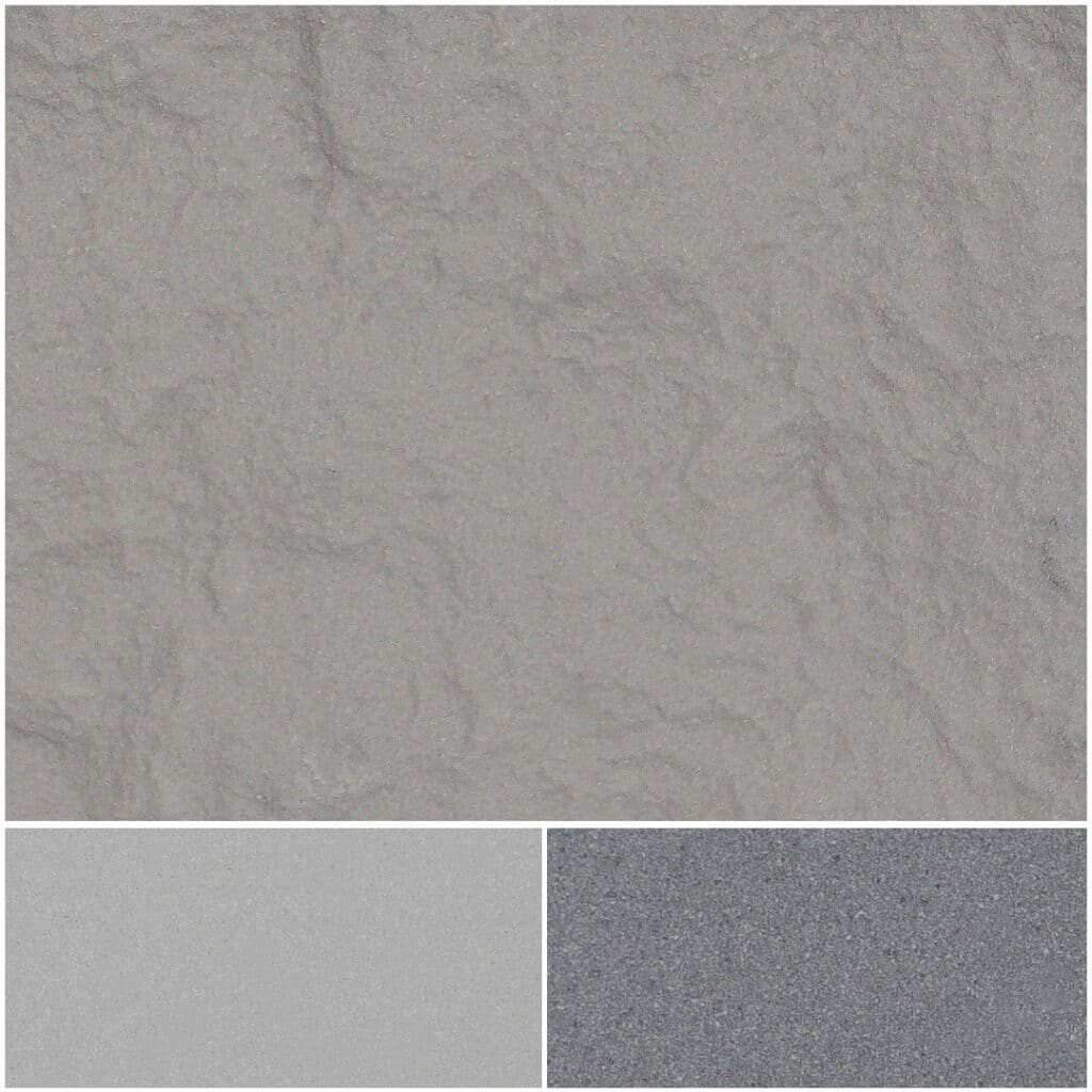 Textured gray surfaces of Biluna 2610 UVS, ideal for modern design and décor.