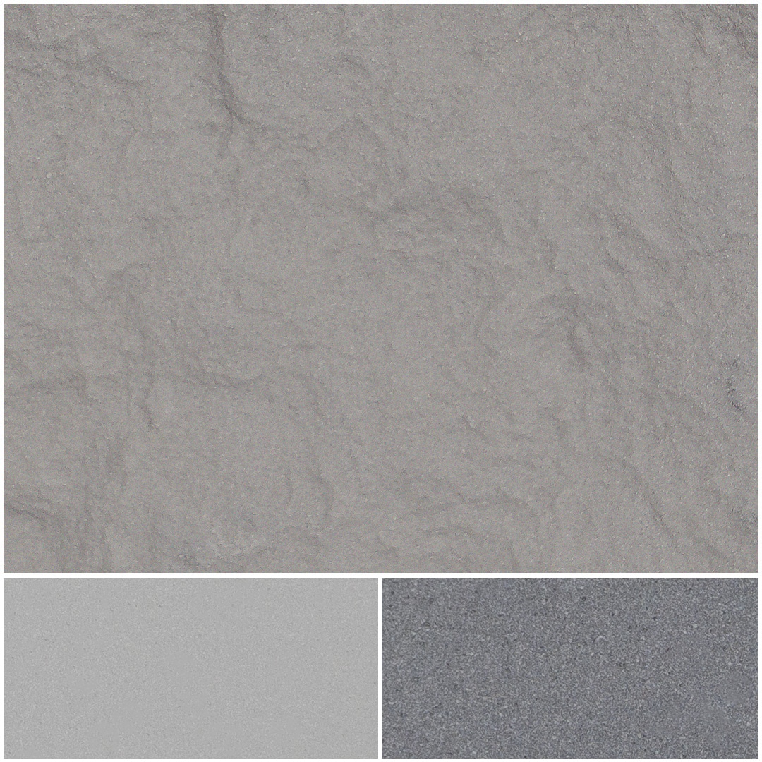 Textured gray surfaces of Biluna 2610 UVS, ideal for modern design and décor.