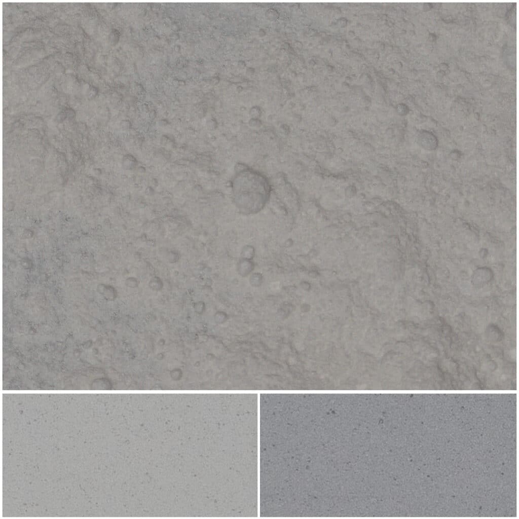 High-quality Biluna Silk UVS powder in various gray shades for versatile applications.