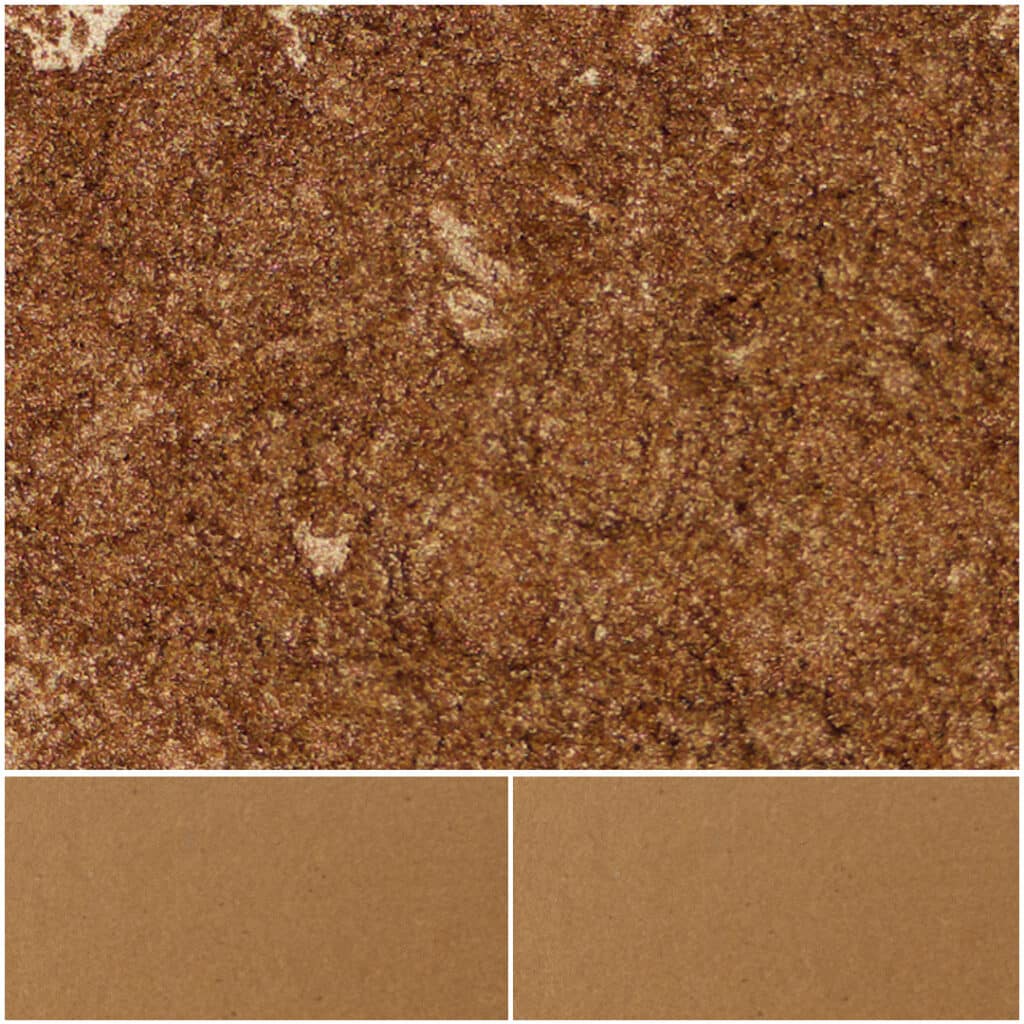 Rich bronze powder texture for crafting, art, or cosmetics applications.