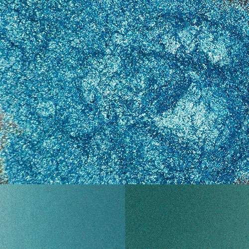 Vibrant blue glitter and teal shades for stunning makeup looks.