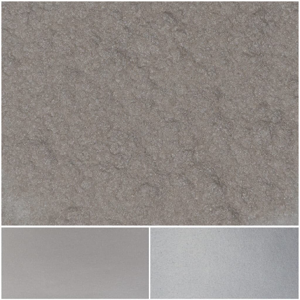 Bright silver texture samples showcasing a sophisticated and elegant metallic finish.