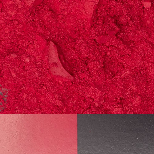 Vibrant cranberry pigment showcasing rich red tones and texture for artistic use.