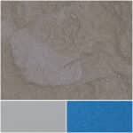 Shimmering blue pigment showcasing a textured surface and vibrant color variations.