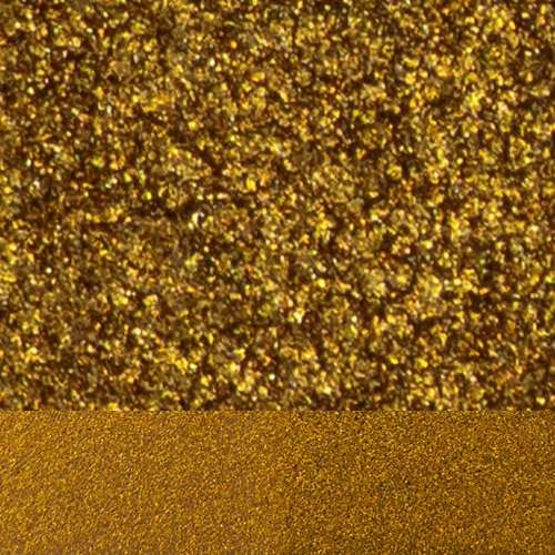 Shimmering amber sachet material, perfect for crafts and decorative projects.