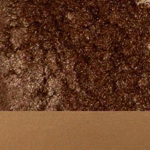 Glossy bronze sachet showcasing rich, metallic hues for elegant packaging and design.