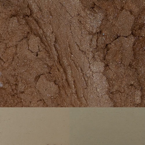 Fine camel-colored sachet powder ideal for makeup and cosmetic use.