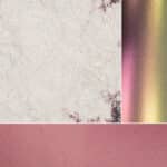 Glitter powder swatches showcase iridescent colors and textures for arts and crafts.