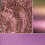 Shimmering pink pigment showcasing iridescent hues for makeup and crafting applications.