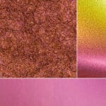 Vibrant sparkly textures in shades of pink and gold for creative design projects.