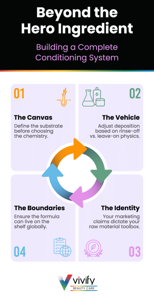 Complete conditioning system for beauty care: enhancing formulations and global shelf life.
