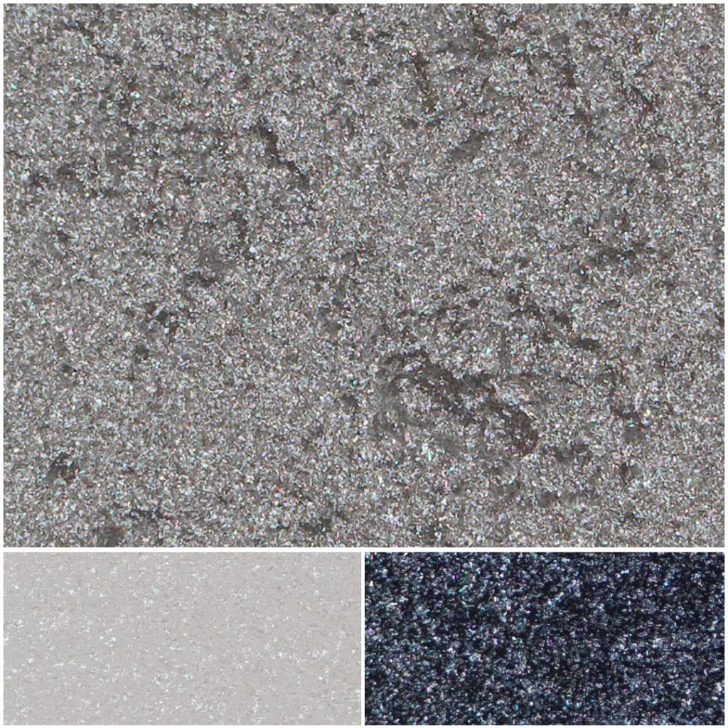 Glittering diamond dust in shades of white, silver, and dark hues.