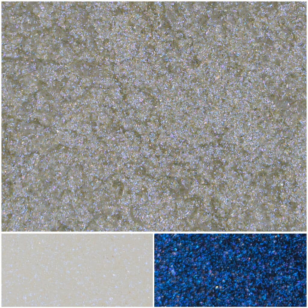 Sparkling blue diamond texture showcases shimmering shades and unique glitter effects.