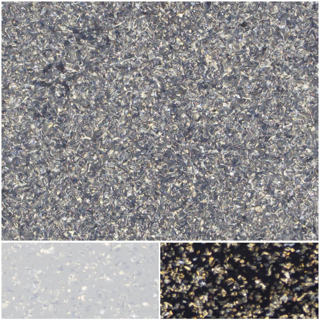 Sparkling diamond-like texture showcasing gold and silver shimmer effects.