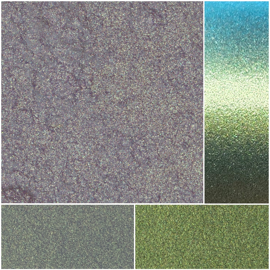 Vibrant diamond textures showcasing sparkling gradients in shades of green and gray.