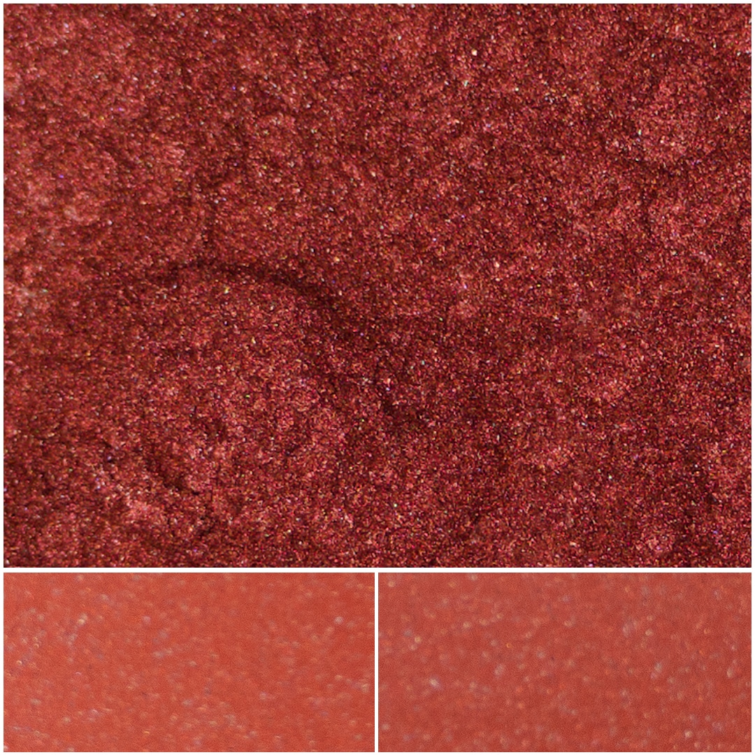 Vibrant orange-red glitter texture for stunning makeup and artistic designs.