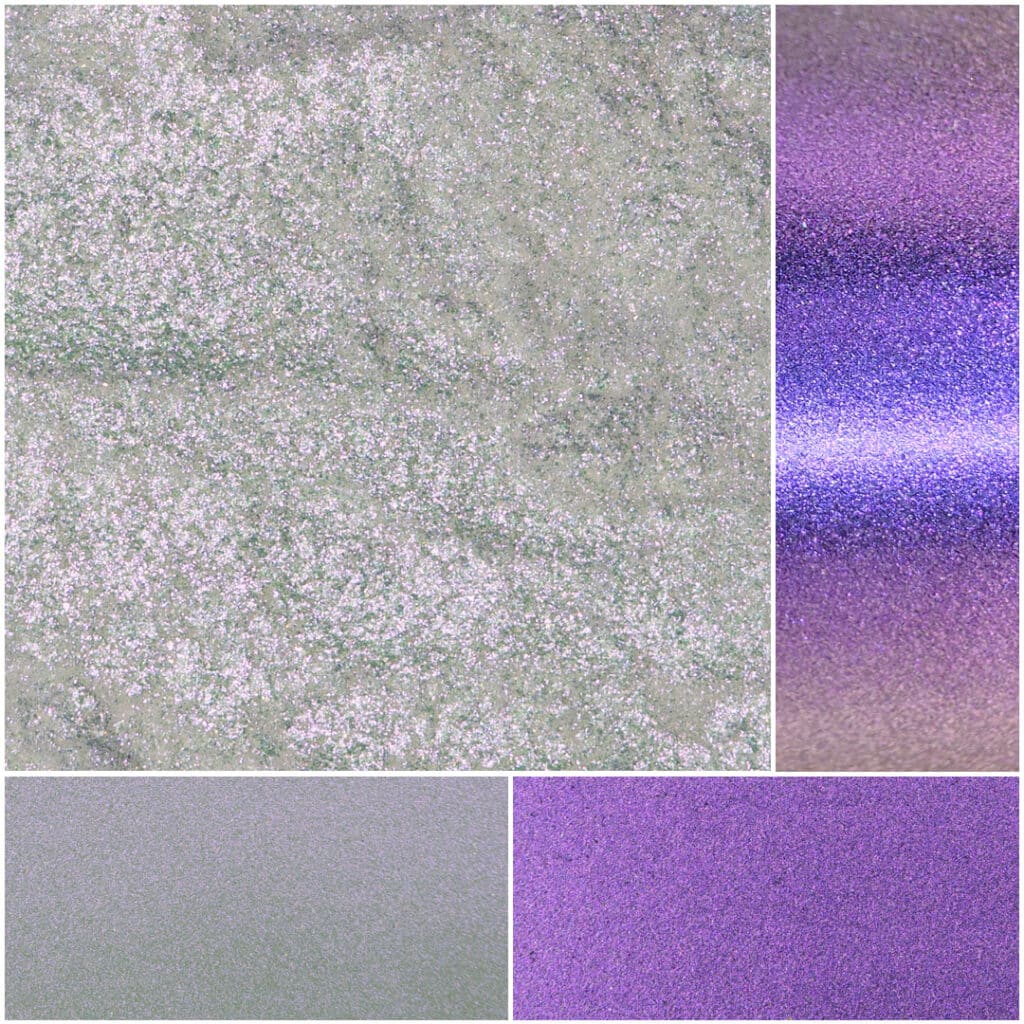 Shimmering glass textures in various shades of purple and silver for creative projects.