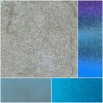 Stunning glitter textures showcasing various shades of blue and silver hues.