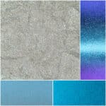 Sparkling glitter textures in blue, teal, and silver for creative projects and designs.