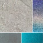 Elegant glass texture images showcasing various shimmering colors and patterns.