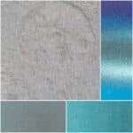Colorful glass textures featuring shimmering shades of blue, teal, and gray tones.