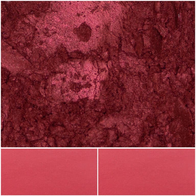 Rich maroon eyeshadow palette swatch showcasing vibrant textures and colors.
