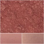 Rose gold shimmering powder for makeup and beauty applications, perfect for a glamorous look.