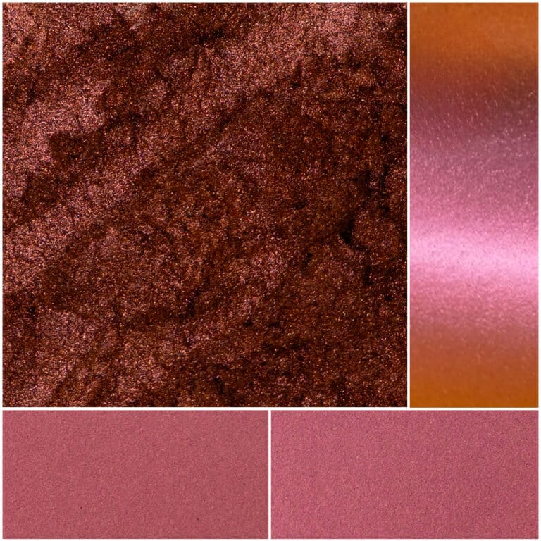 Rich, shimmering pigments in warm tones for stunning makeup looks.