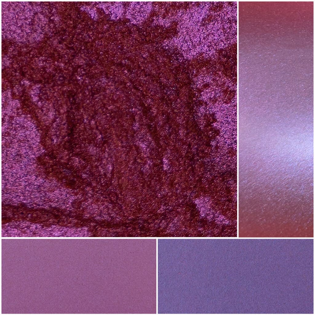 Vibrant purple eyeshadow palette featuring rich shades for stunning makeup looks.