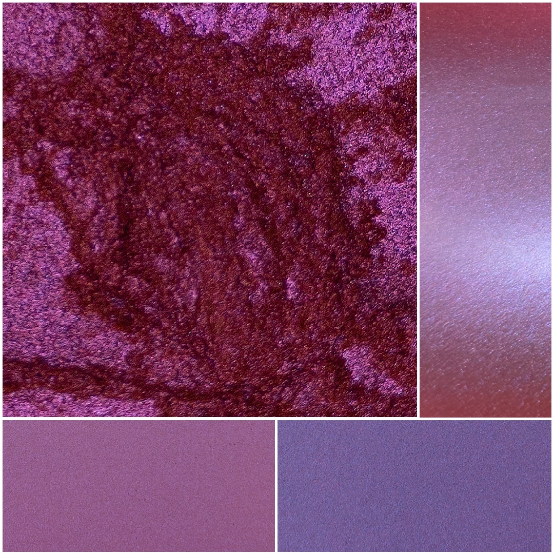 Vibrant purple eyeshadow palette featuring rich shades for stunning makeup looks.