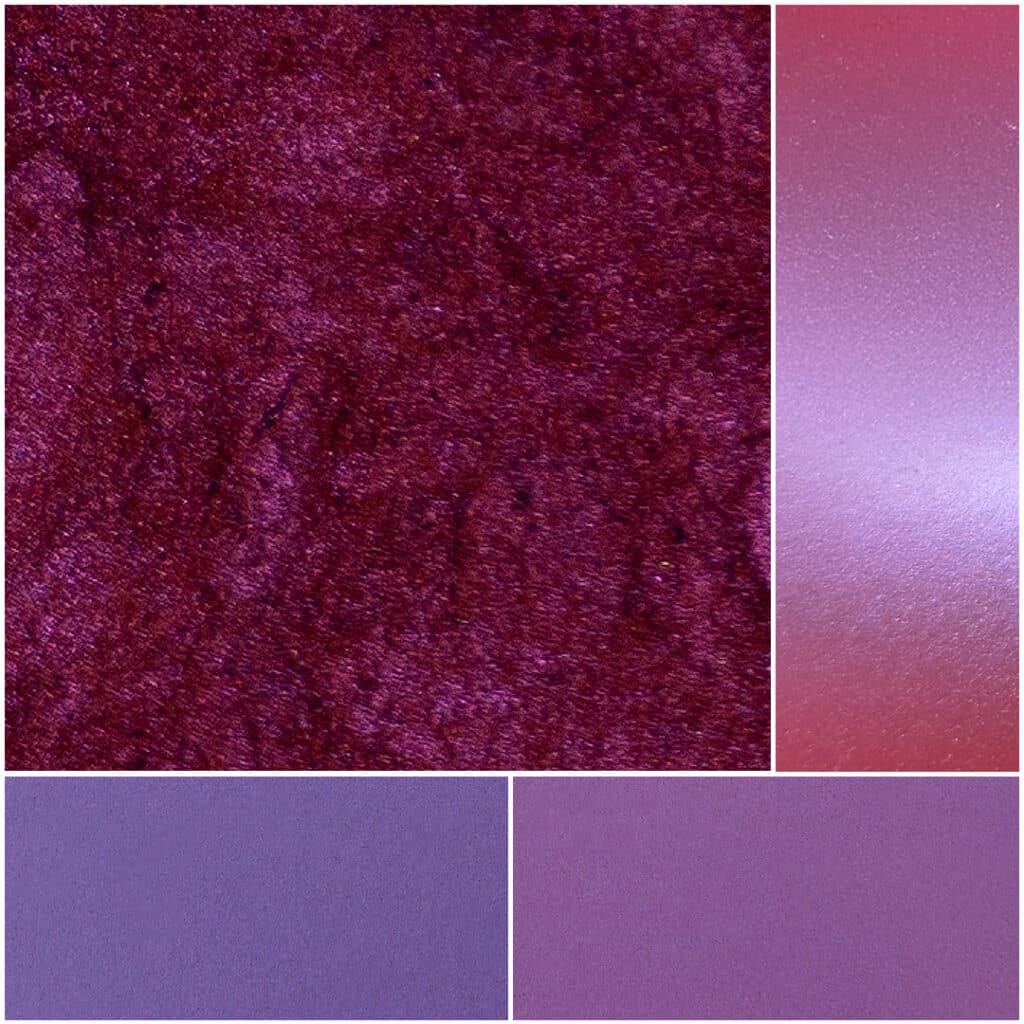 Vibrant shades of purple and pink for stunning MICAMIRA VRO67 makeup options.