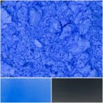 Vibrant blue raspberry powder texture for art and culinary creations.
