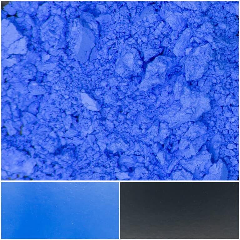 Vibrant blue raspberry powder texture for art and culinary creations.
