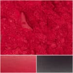 Vibrant cranberry powder showcased with rich red and contrasting shades for artistic inspiration.
