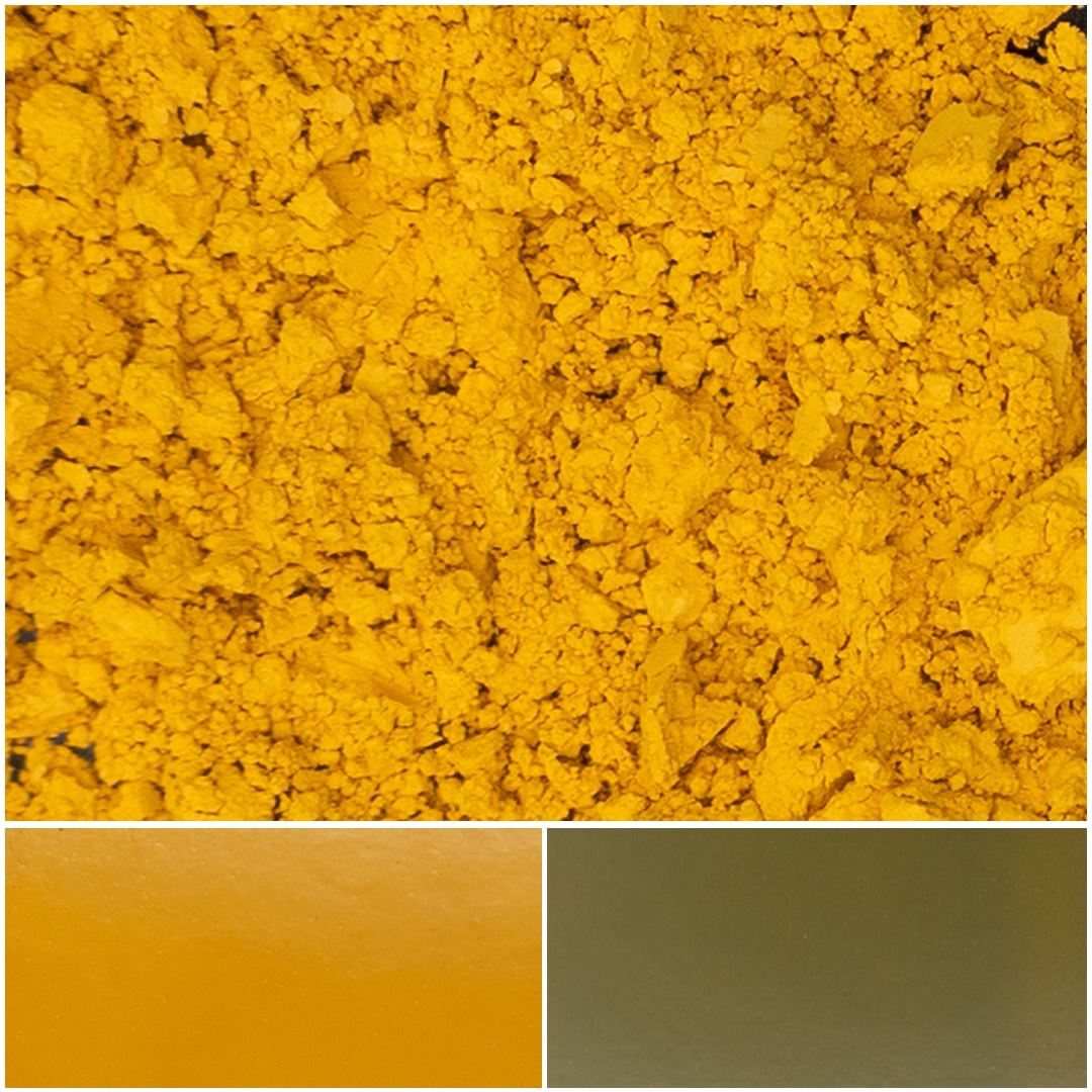 Vibrant yellow plantain powder ideal for natural coloring and culinary uses.