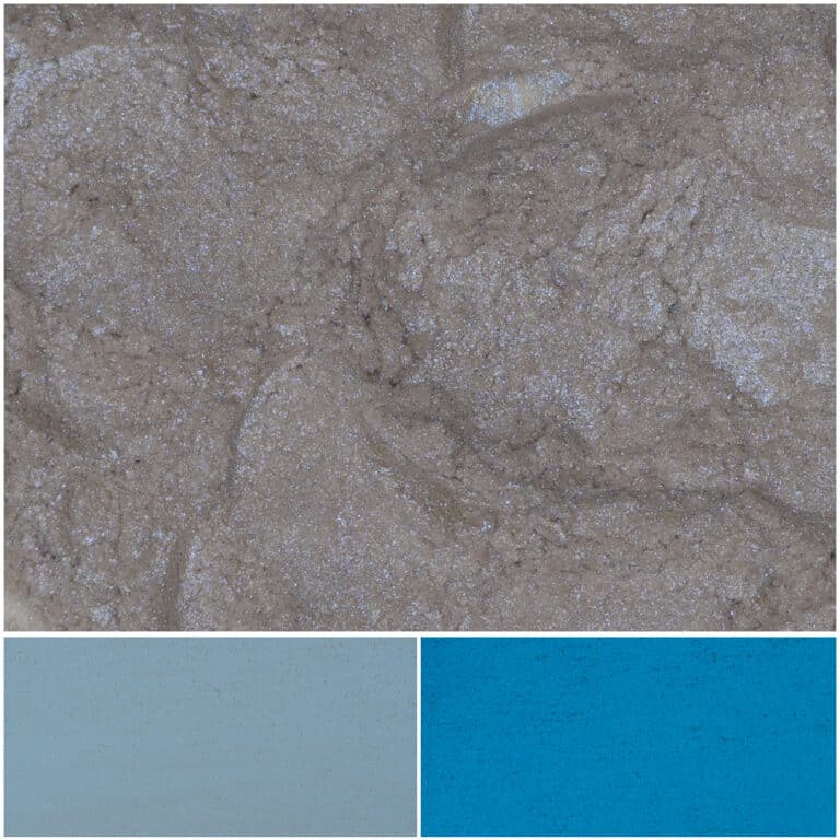 Mosaic Pale Blue features soft textures in soothing blue and earthy tones.