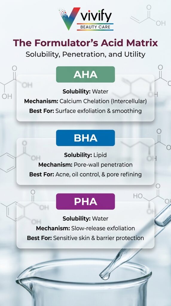 Explore AHA, BHA, and PHA benefits for skincare solutions in this informative guide.