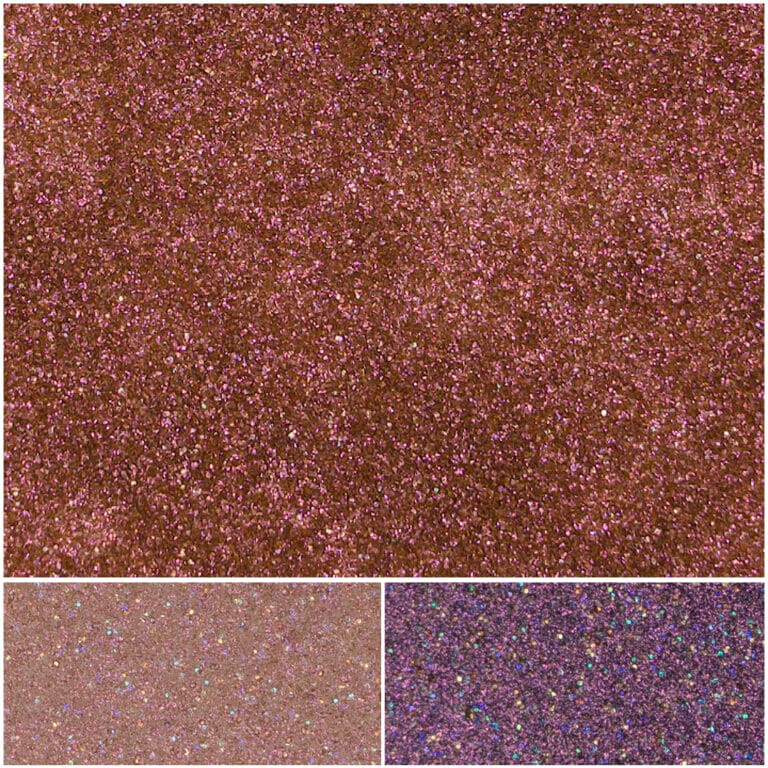 Rose gold confetti background with sparkling glitter for stylish decorations.
