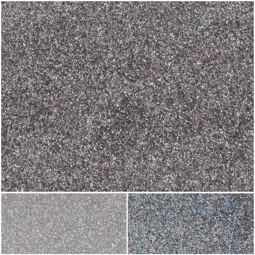 Silver confetti texture with sparkles, ideal for festive decorations and crafting projects.