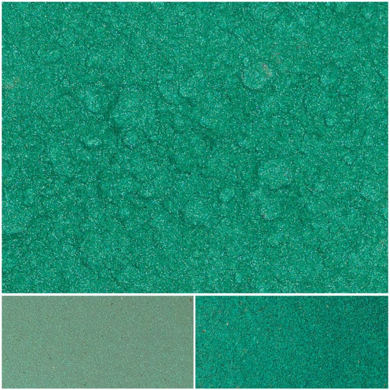 Vibrant green texture showcasing Fiesta Emerald Coast color variations and shades.