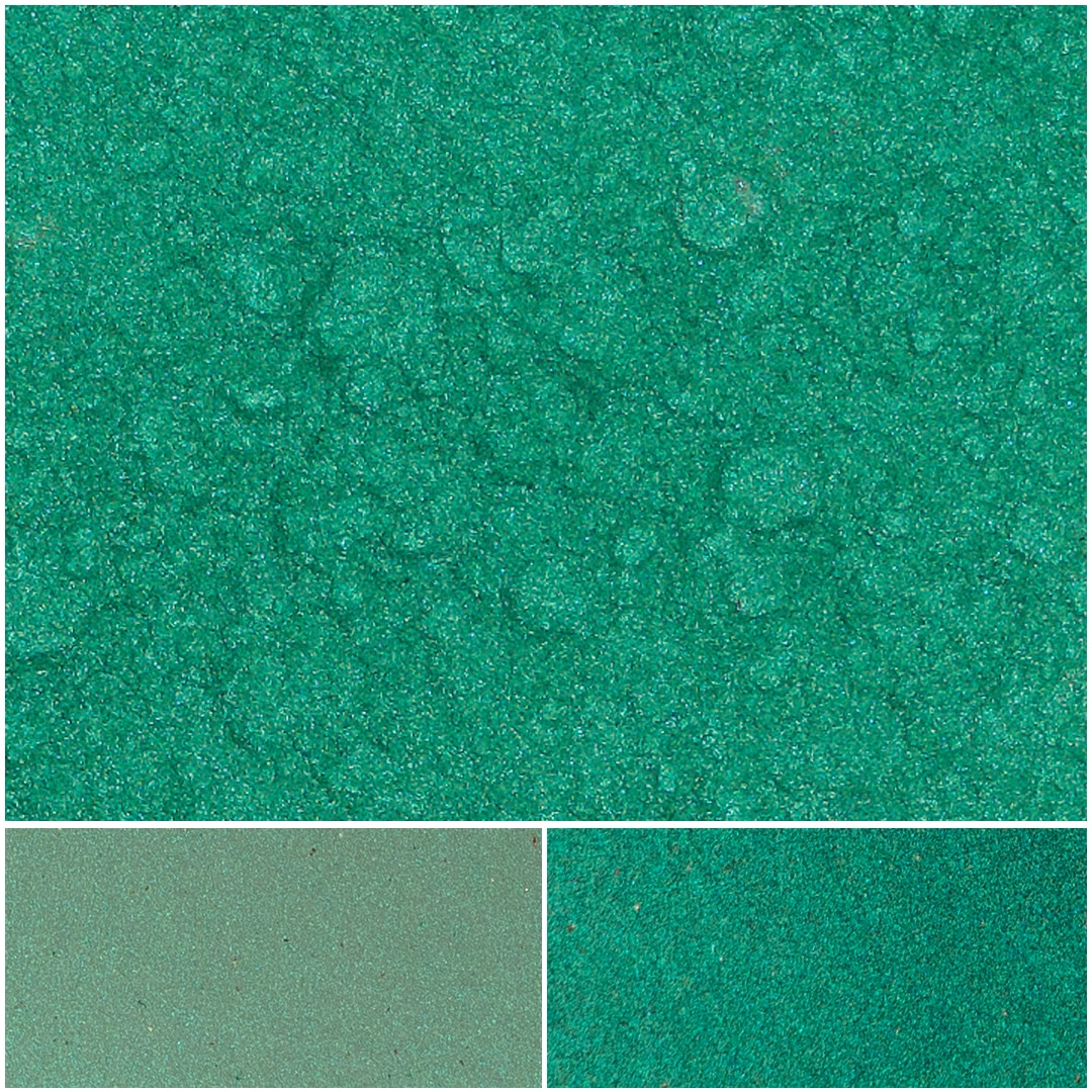 Vibrant green texture showcasing Fiesta Emerald Coast color variations and shades.