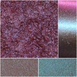 Sparkling Fiesta Gemini BRO48 glitters in red and blue hues for vibrant makeup applications.