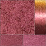 Vibrant pink glitter swatches in a textured display, perfect for art projects and crafts.