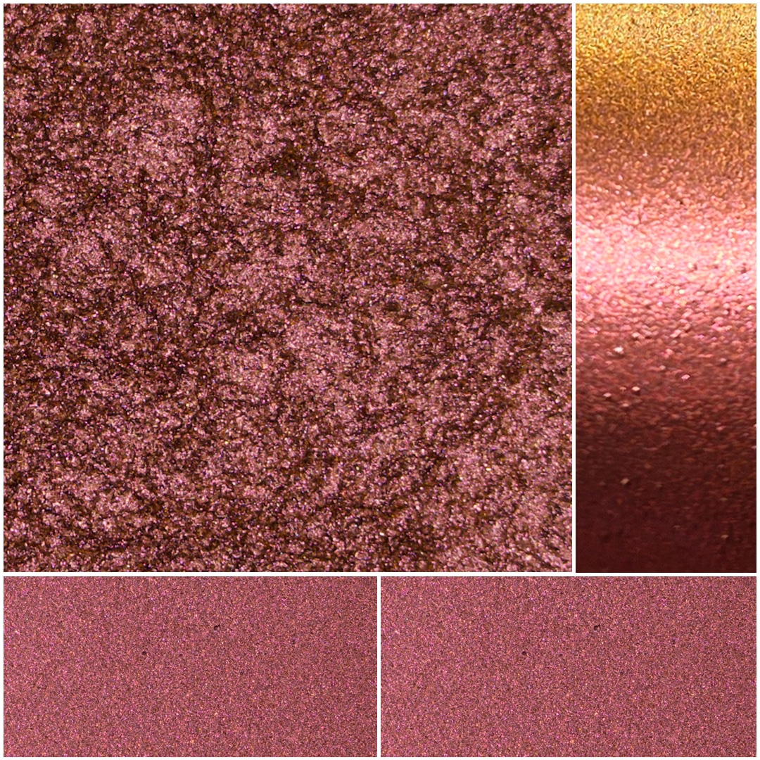 Vibrant Fiesta Gemini ROG45 eyeshadow with shimmering pink and gold tones.