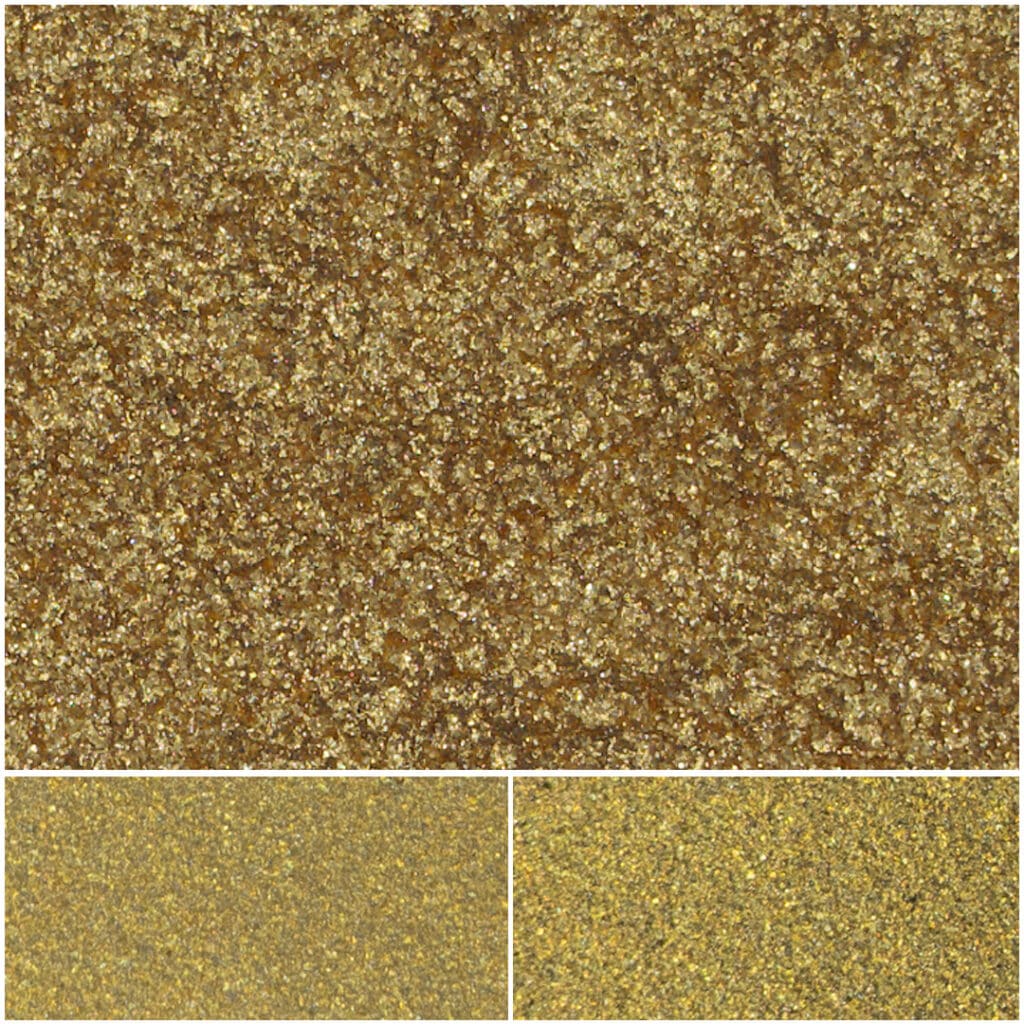Shimmering gold glitter perfect for crafts, decorating, and celebrations.