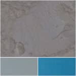 Vibrant Fiesta Satin Blue texture with complementary shades for design inspiration.