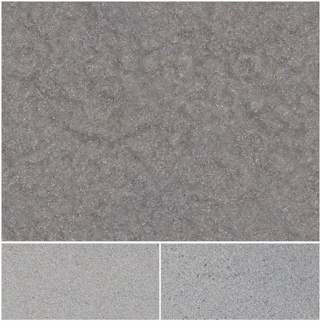 Fiesta Shimmer White surface showcases a sparkling, elegant gray design perfect for stylish interiors.