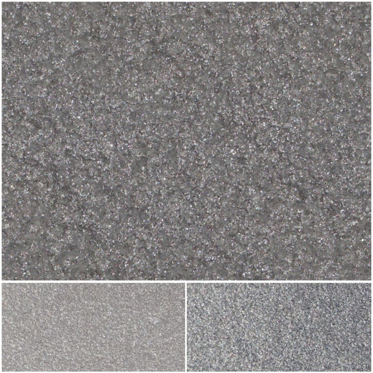 Fiesta Sparkle White stone surface with shimmering gray texture for modern designs.